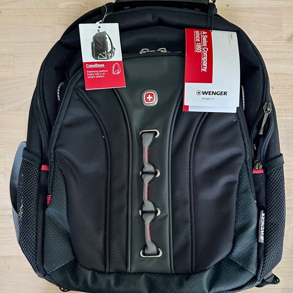 Wenger Black Backpack Sleek Design Durable Material